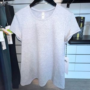 ALO Yoga ALOSOFT FINESSE TEE Athletic Heather